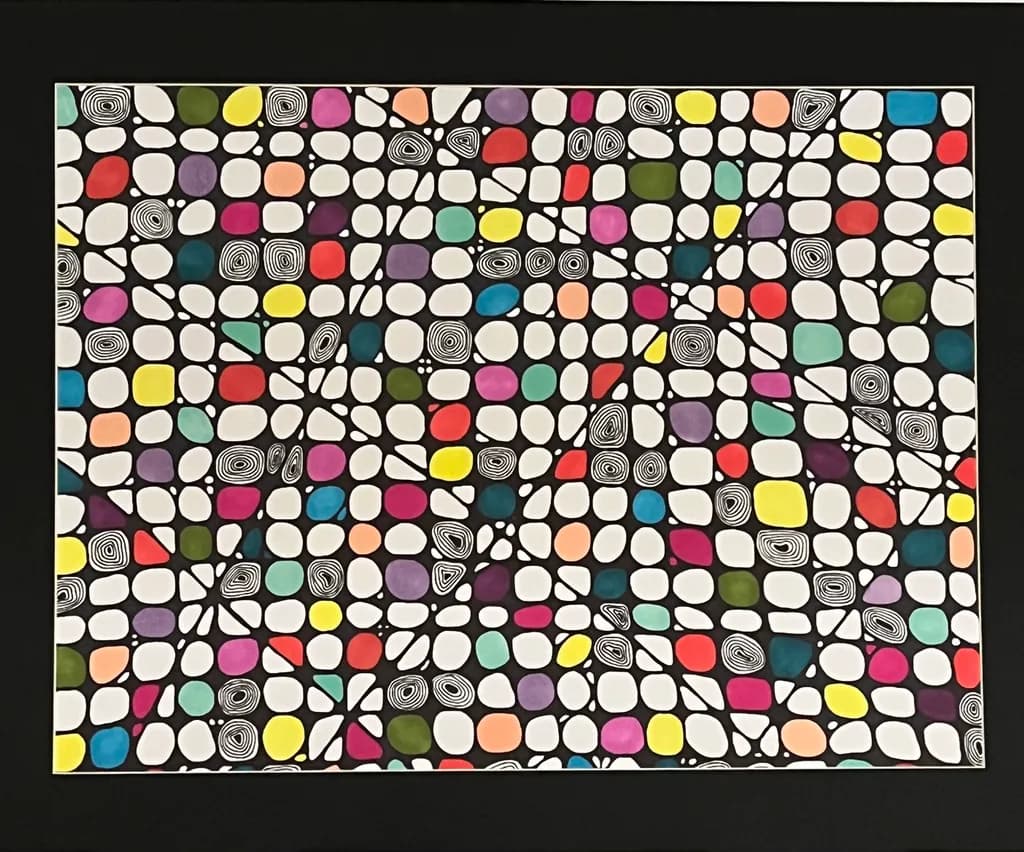Colorful Mosaic Dreams: A Vibrant Exploration of Shapes and Patterns