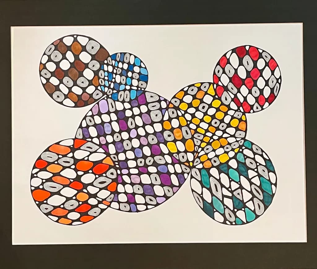 Colorful Harmony: A Dance of Shapes and Patterns in Abstract Art