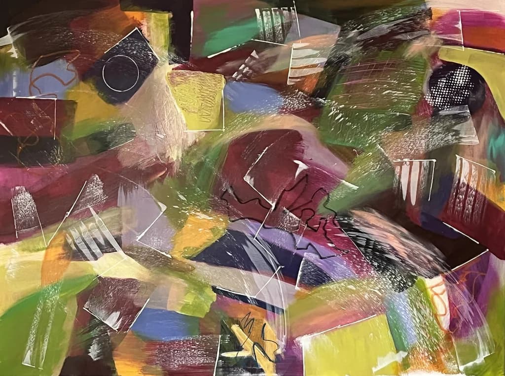 Vibrant Chaos: An Abstract Journey Through Color and Emotion