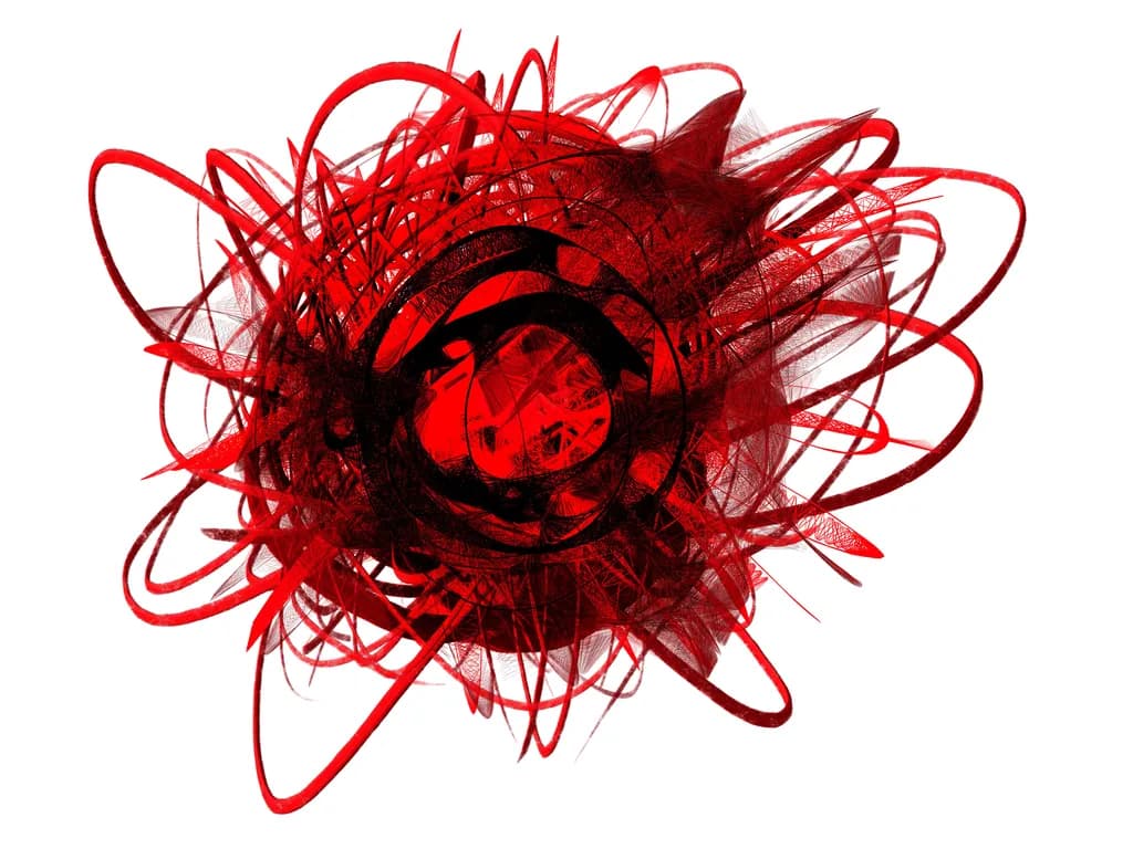 Chaotic Energy: A Swirling Dance of Red Textures