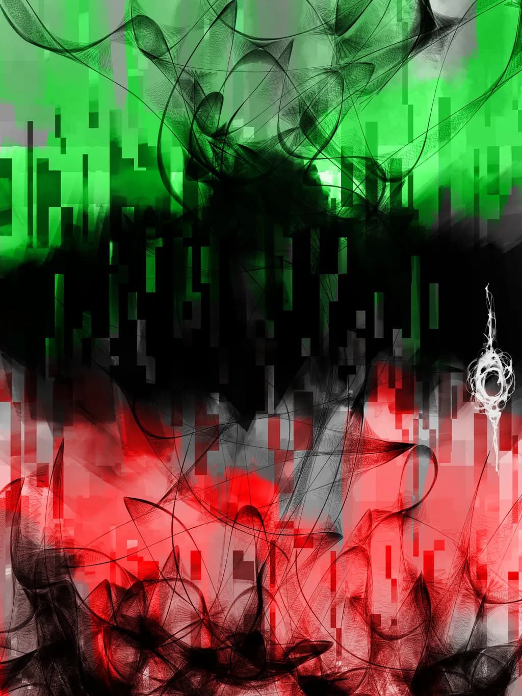 Vibrant Chaos: A Textured Journey Through Abstract Layers