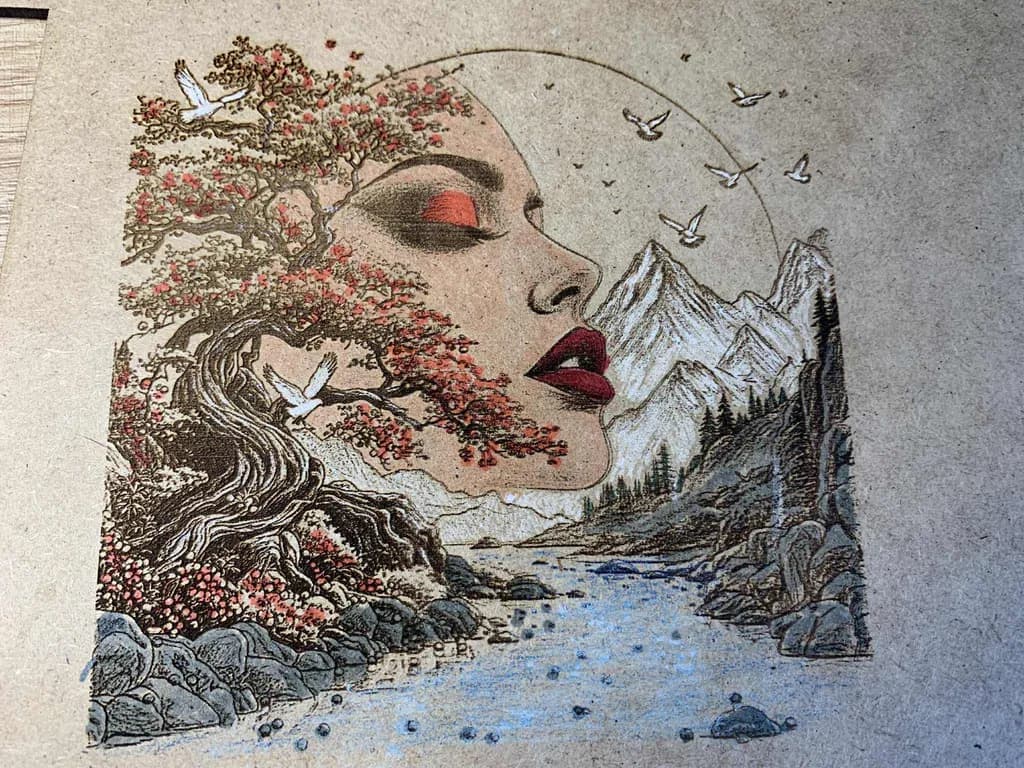 Mountain River Face