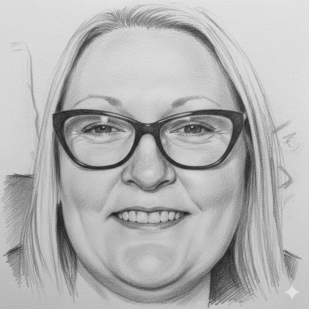 Radiant Smile: A Charcoal Portrait of Joy and Warmth