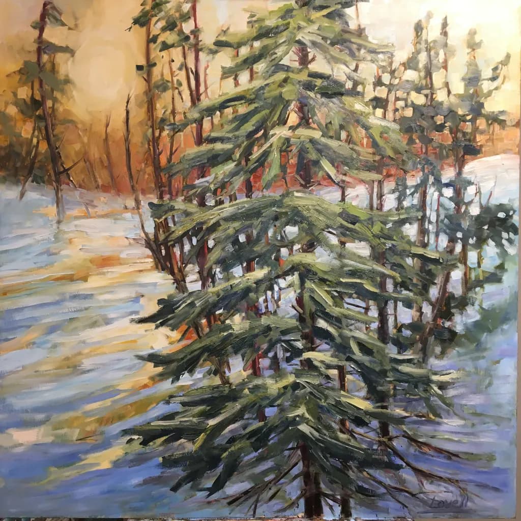 Whispers of Winter: A Serene Forest Awakening at Dusk