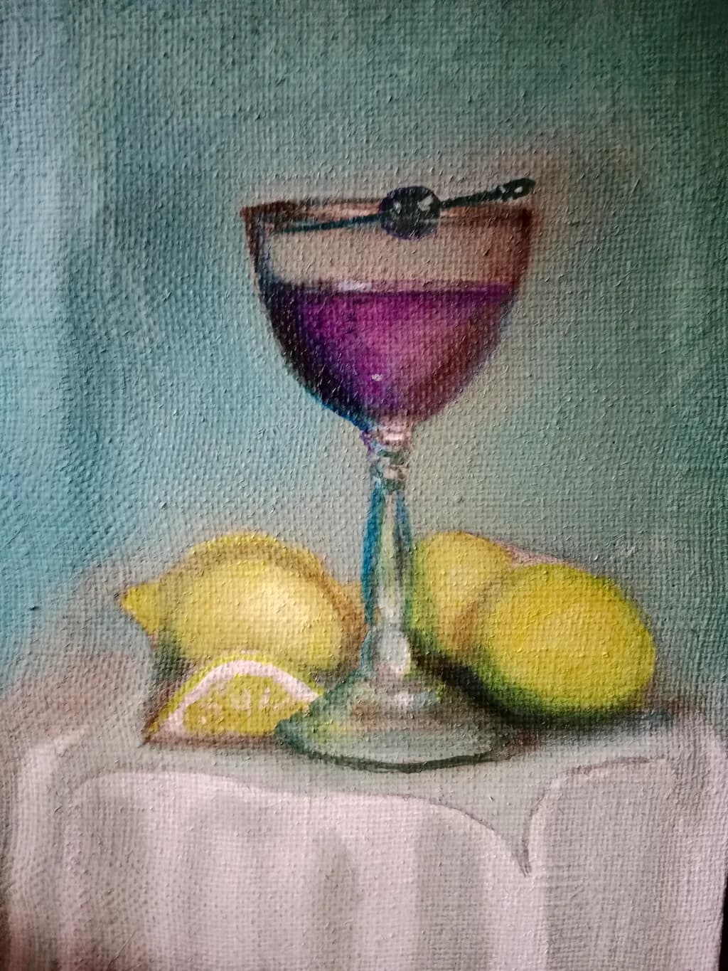 Lemonade Dreams: A Purple Cocktail Still Life