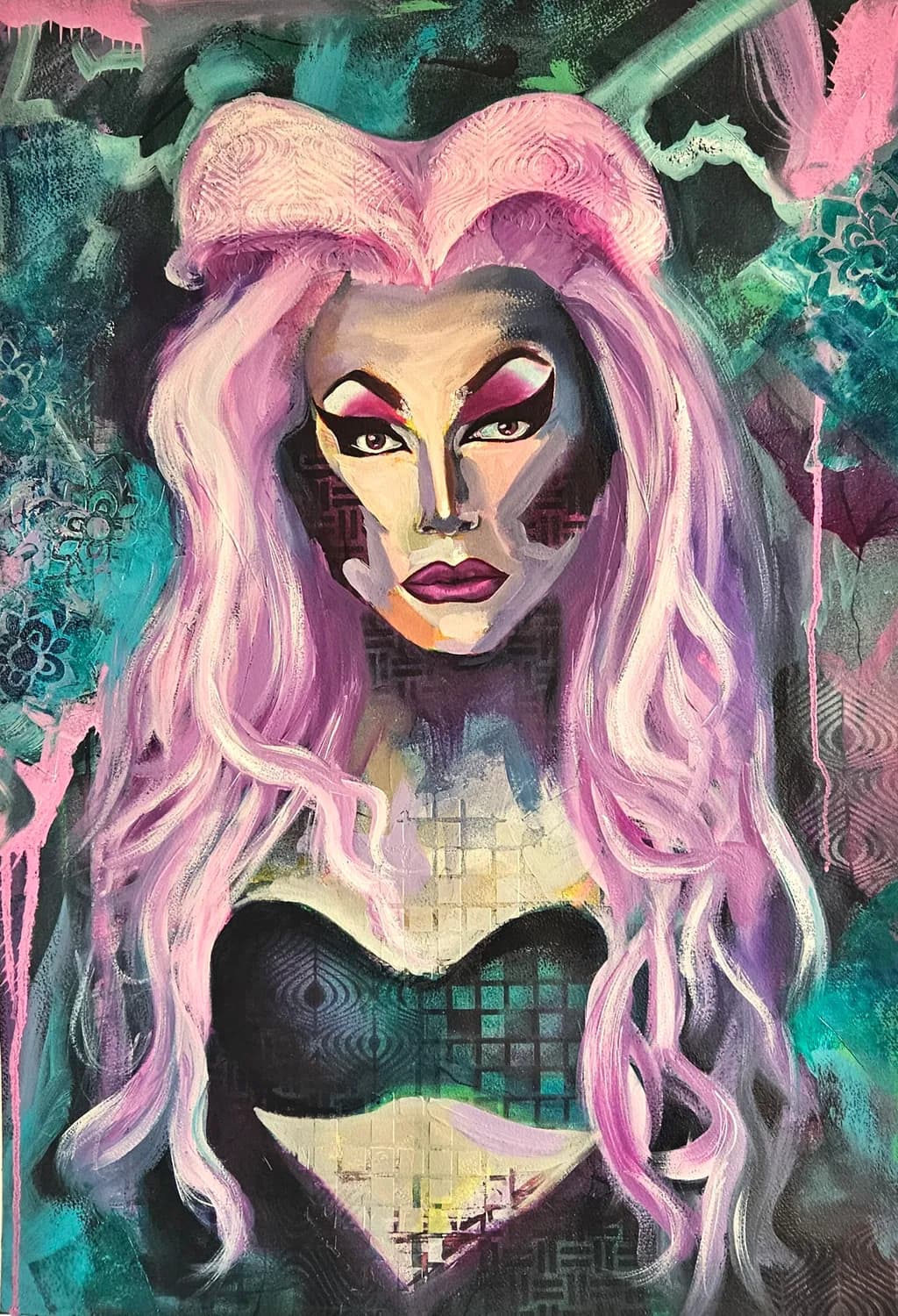 Vibrant Drag Queen: A Colorful Portrait of Confidence and Artistry
