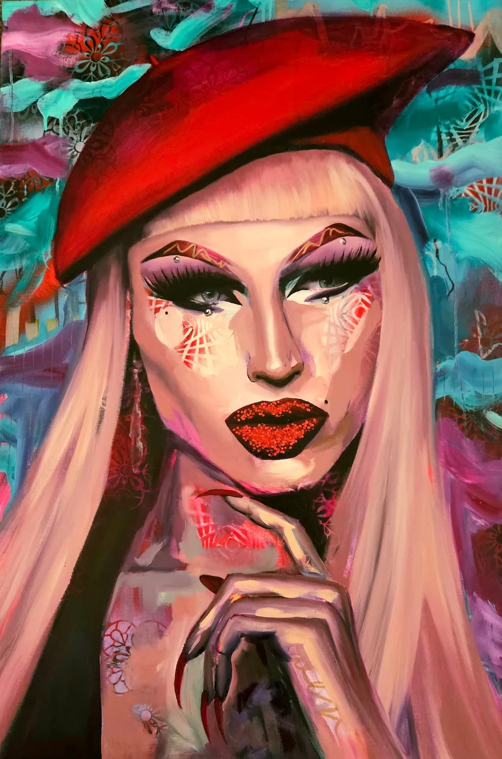 Vibrant Glamour: A Bold Portrait of Confidence and Style