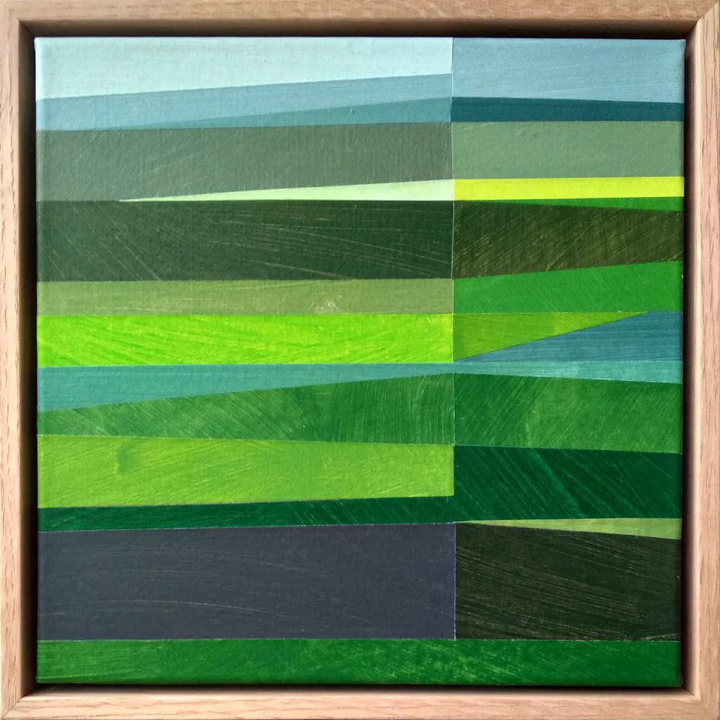 Emerald Layers: A Geometric Dance of Green Textures