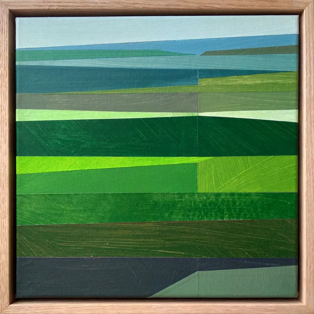 Whispers of Green: A Harmonious Landscape in Layers
