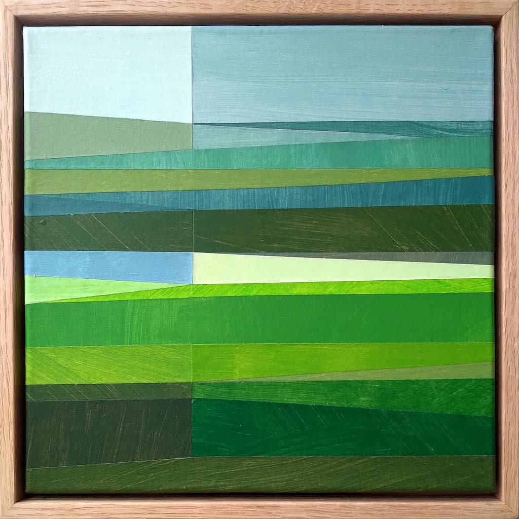 Whispers of Green: A Tranquil Landscape in Layers