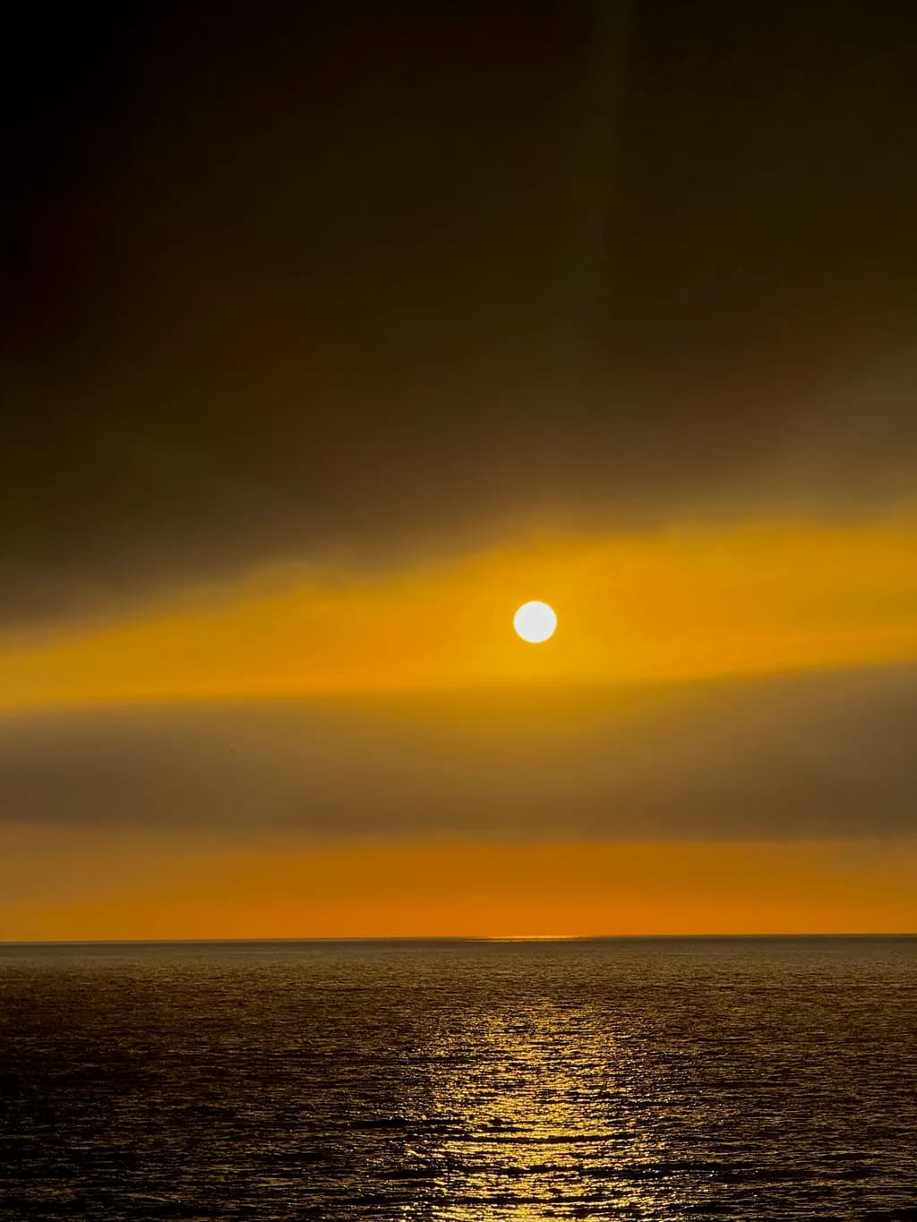 Golden Horizon: A Serene Sunset Over Tranquil Waters