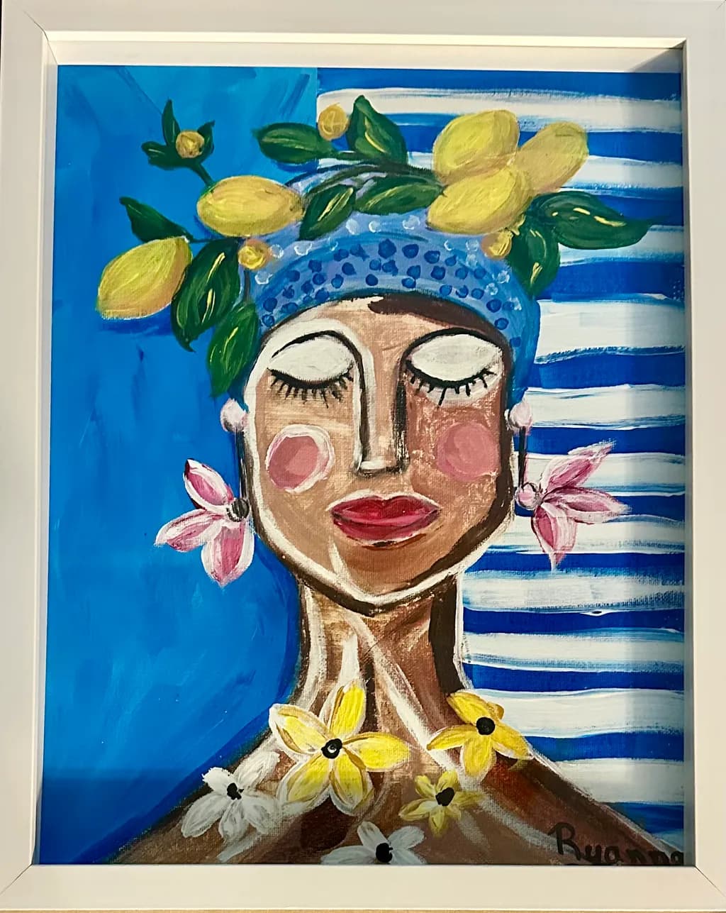 Vibrant Serenity: A Floral Portrait of Joy and Colorful Whimsy