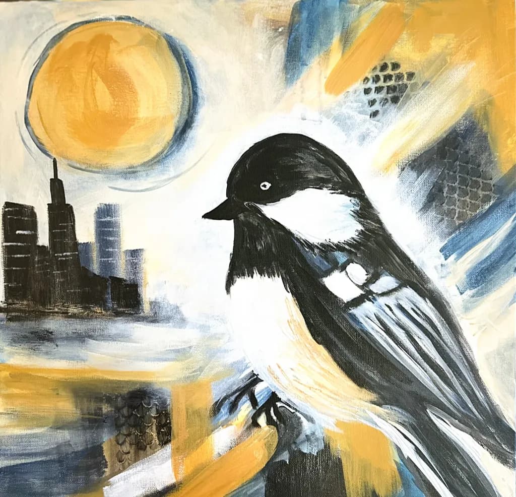 Whispers of the City: A Bird's Perspective in Abstract Colors