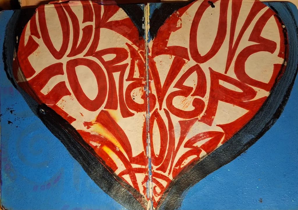 Heartfelt Graffiti: A Bold Expression of Love and Emotion