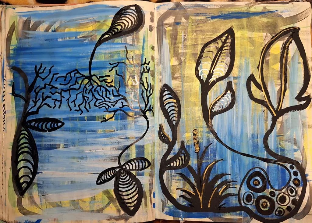 Whispers of Nature: An Abstract Journey Through Organic Forms and Colors