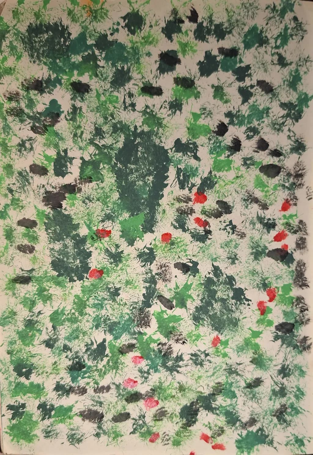 Vibrant Whispers of Green: An Abstract Exploration of Texture and Pattern