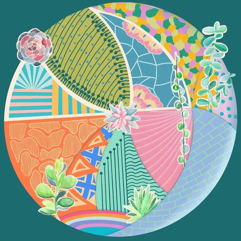 Whimsical Harmony: A Colorful Journey Through Nature's Patterns