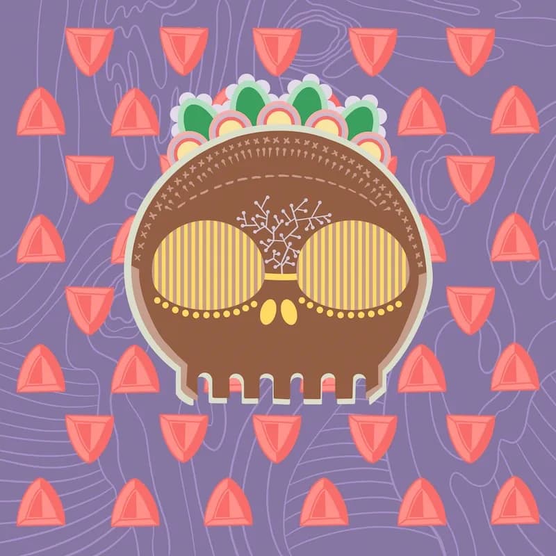 Vibrant Spirit: A Playful Celebration of Life and Death