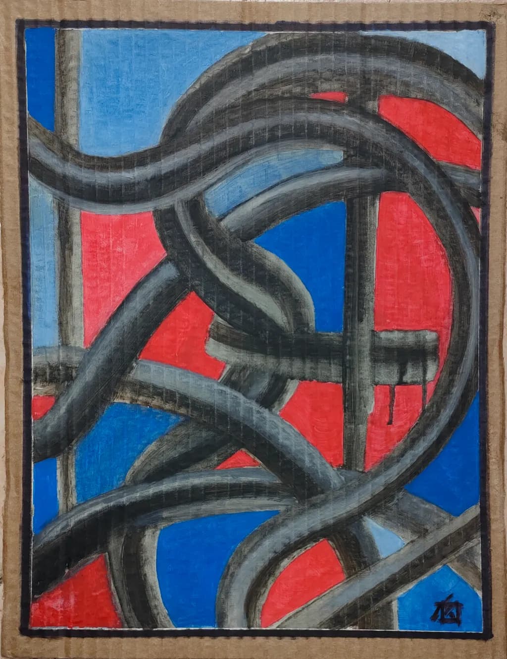 Interwoven Paths: A Dance of Color and Form