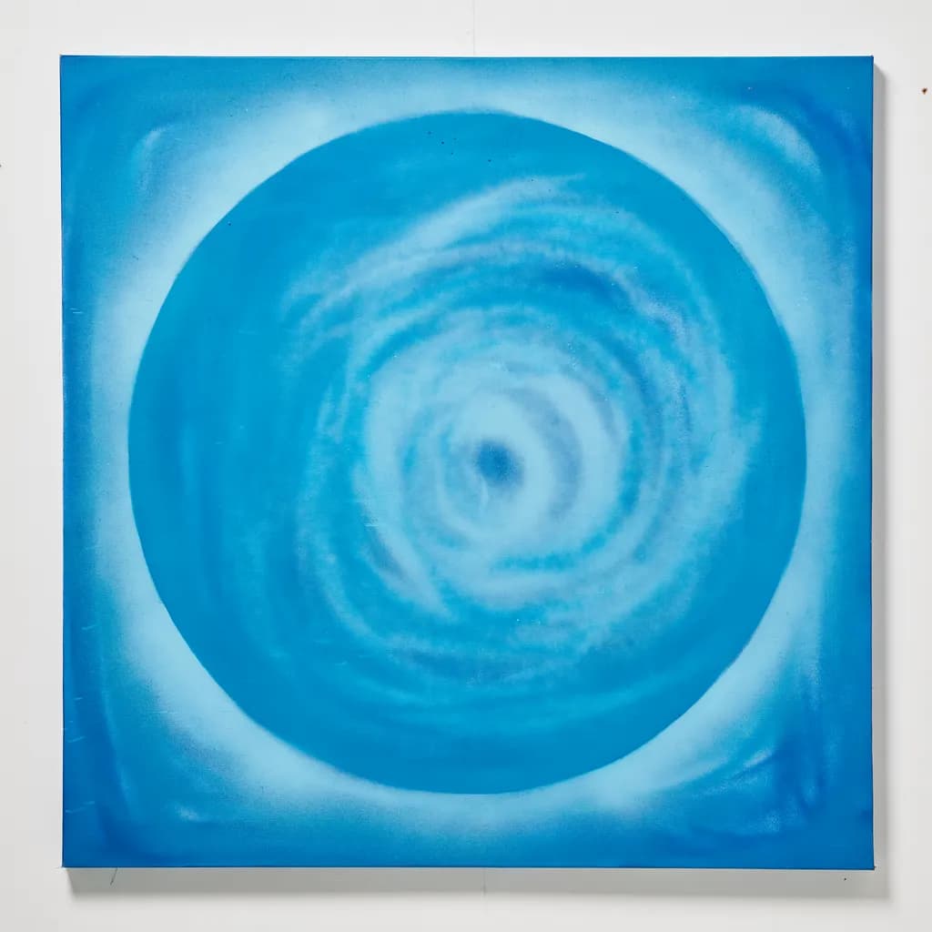 Whispers of the Blue Abyss: An Abstract Journey Through Swirling Textures