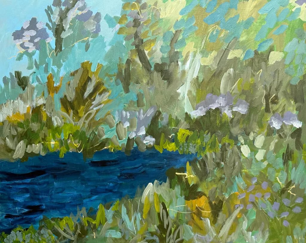Whispers of Nature: An Abstract Journey Through Flora and Water