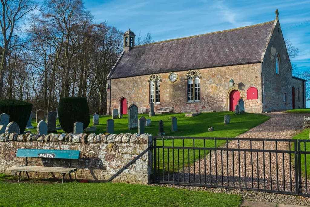 Historic Stane-Toun Kirk: Architectural Heritage of Maxton Captured in High-Resolution Photography