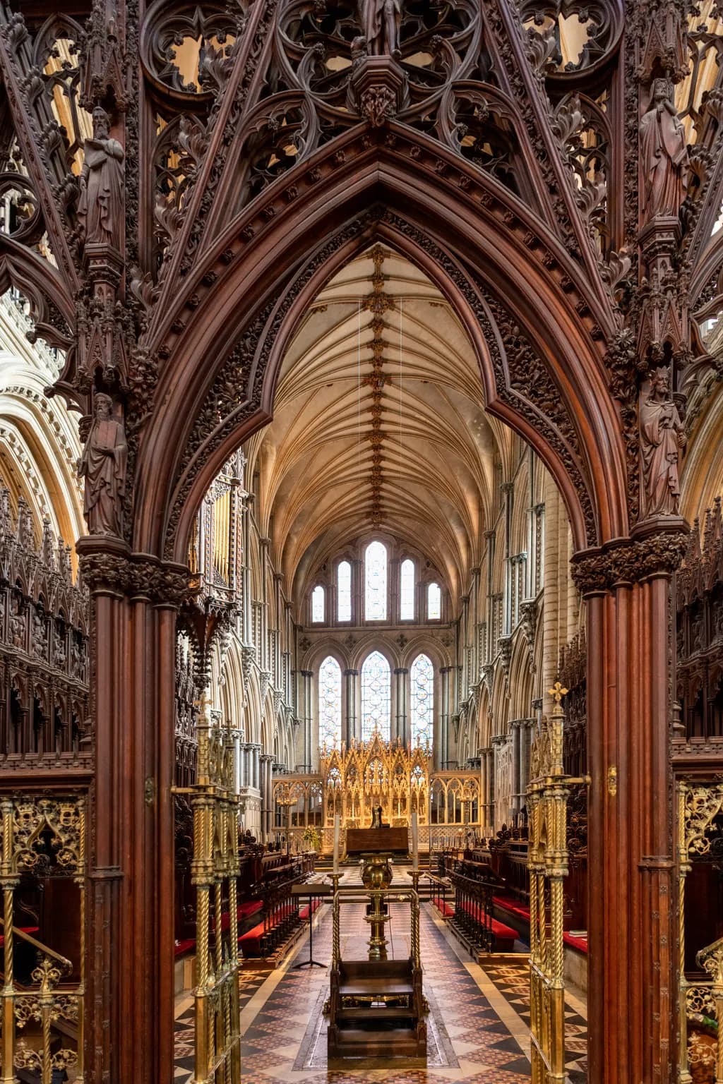 Gothic Reverie: An Ornate Exploration of Cathedral Interiors and Spiritual Architecture