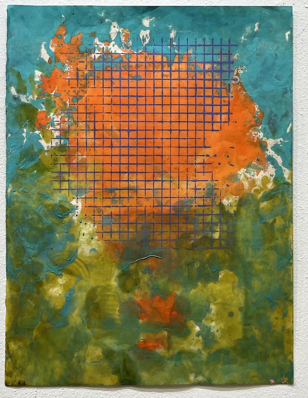Vibrant Grid: A Dance of Color and Texture in Abstract Expressionism