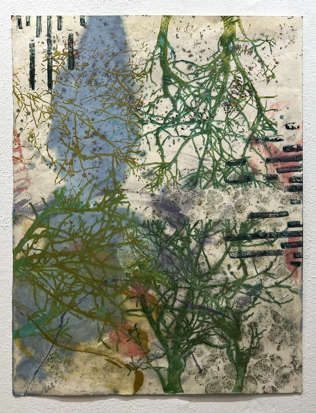 Organic Whispers: A Colorful Exploration of Abstract Textures and Layers
