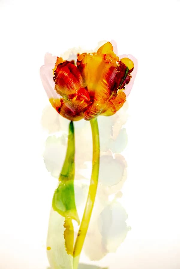 Whispers of Color: A Tulip's Dance in Light and Shadow