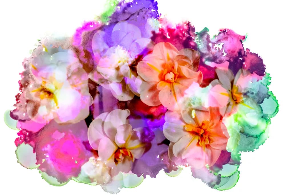 Whispers of Color: A Floral Dreamscape in Bloom