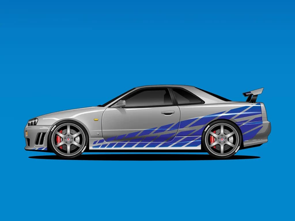 Sleek Blue Racer: A Dynamic Tribute to Speed and Design