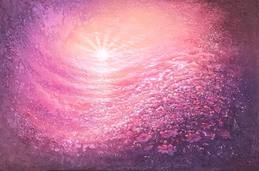 Ethereal Blossoms: A Serene Journey Through Pink Light