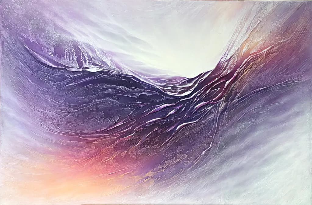 Whispers of the Twilight Horizon: A Serene Dance of Purple and Light