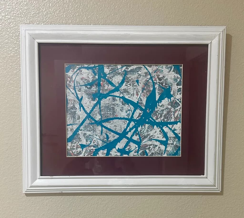 Vibrant Blue Whispers: An Abstract Journey Through Texture and Emotion