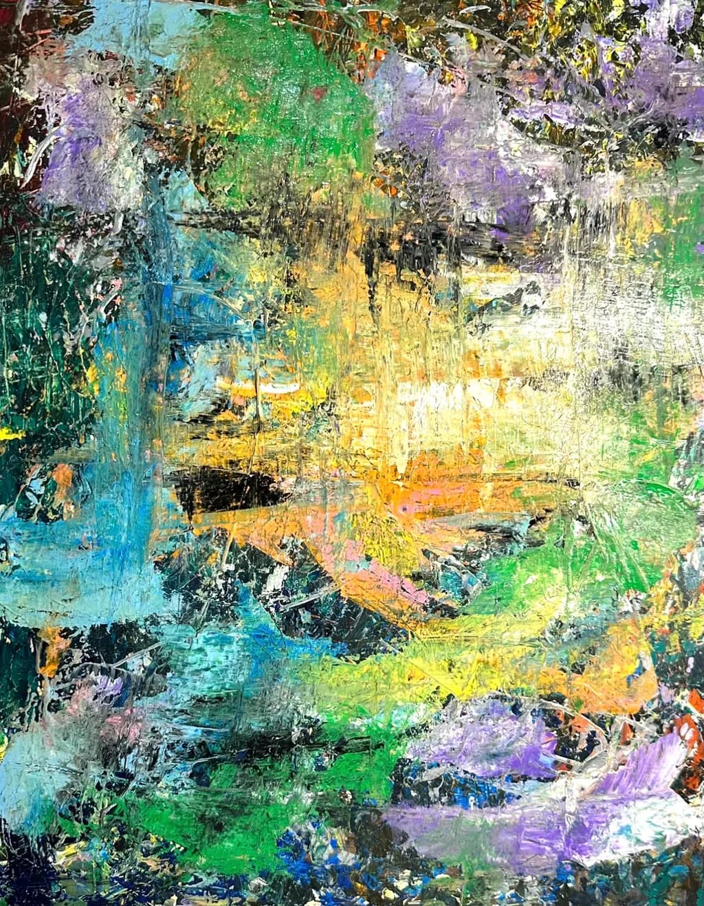 Vibrant Whispers of Color: An Abstract Journey Through Emotion and Light