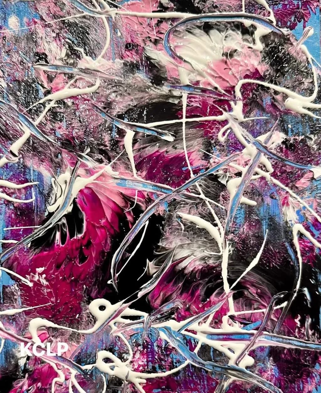 Vibrant Chaos: A Dynamic Dance of Color and Texture