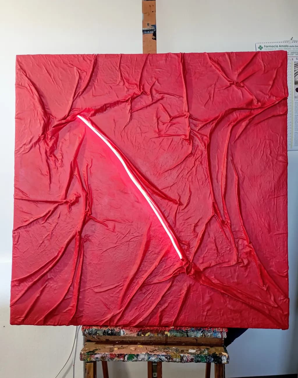 Crimson Veins: Illuminated Textures of Emotion
