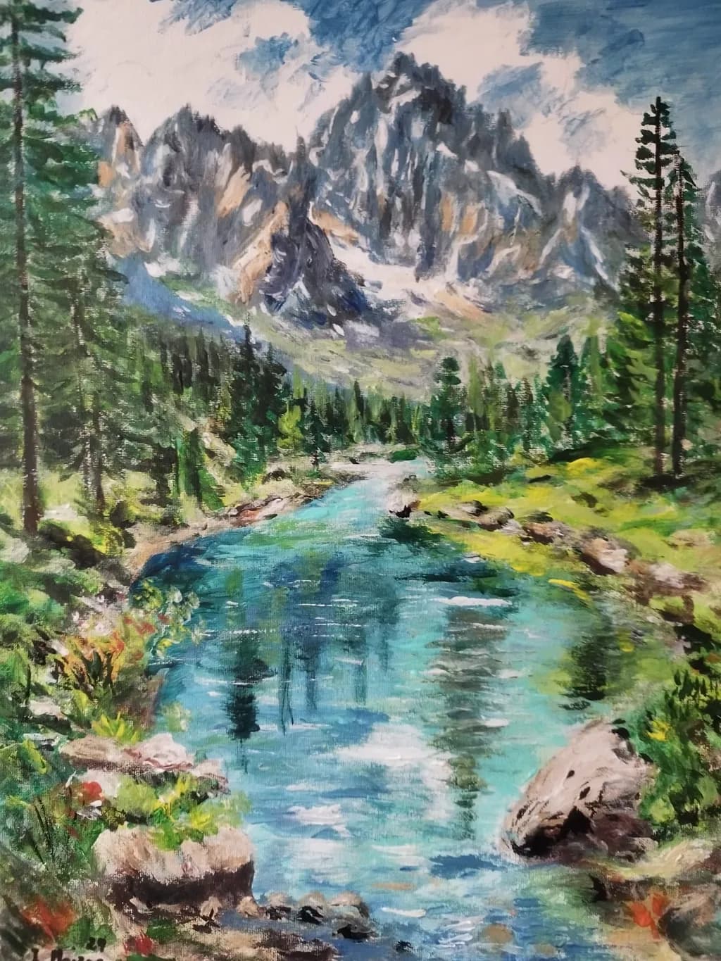 Mountain Stream Reflections