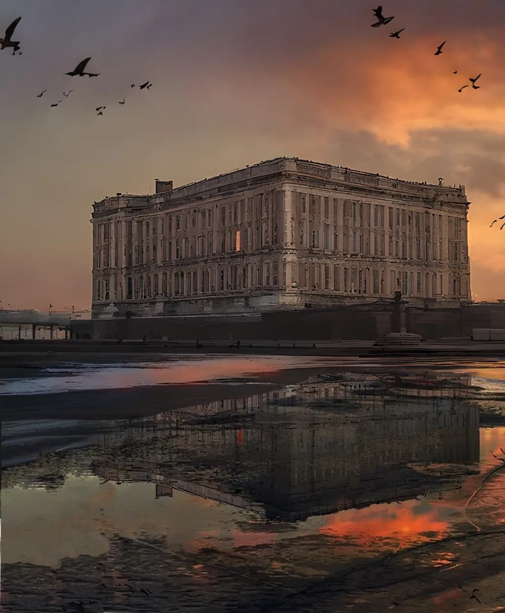 Palace Sunset Reflection