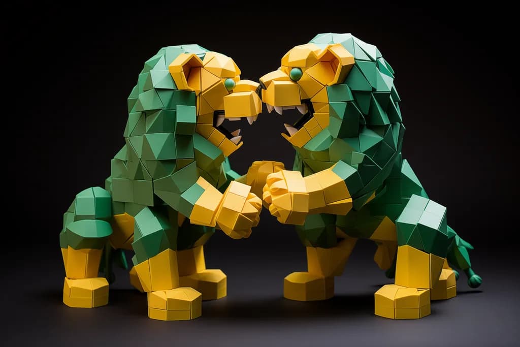 Playful Lions