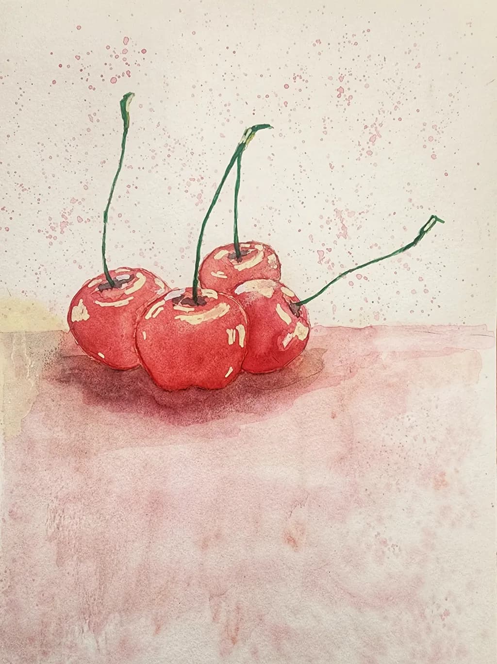 Cherry Bliss: A Watercolor Celebration of Nature's Sweetness