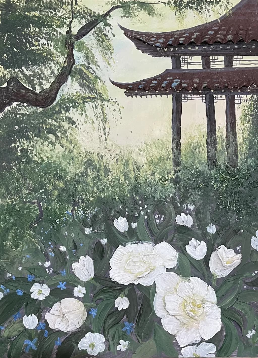 Serenity in Bloom: A Tranquil Garden Escape with Architectural Elegance