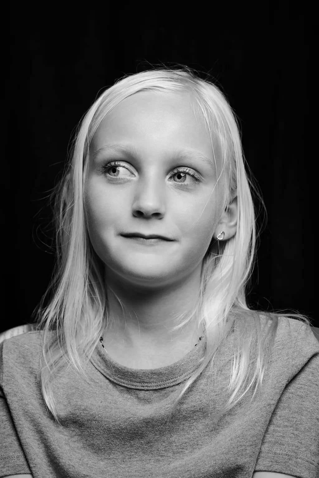 Whispers of Innocence: A Portrait in Monochrome