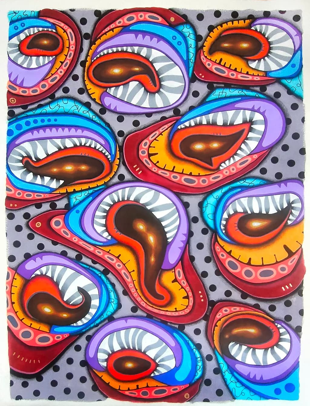 Vibrant Whirls: A Dance of Color and Form in Abstract Expressionism