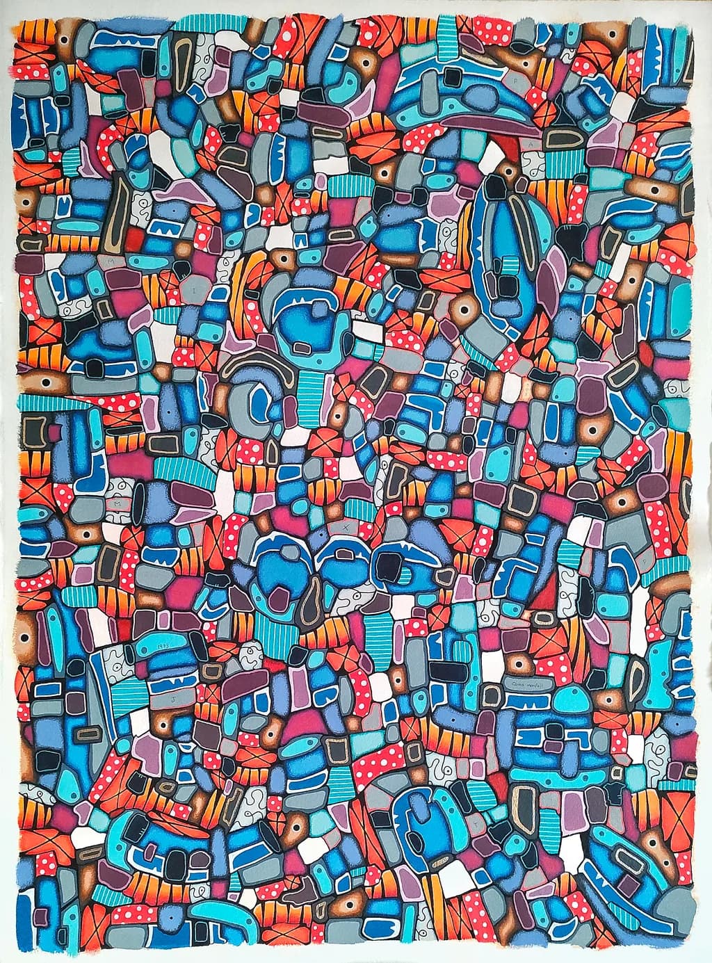 Vibrant Geometric Harmony: An Abstract Exploration of Colorful Patterns