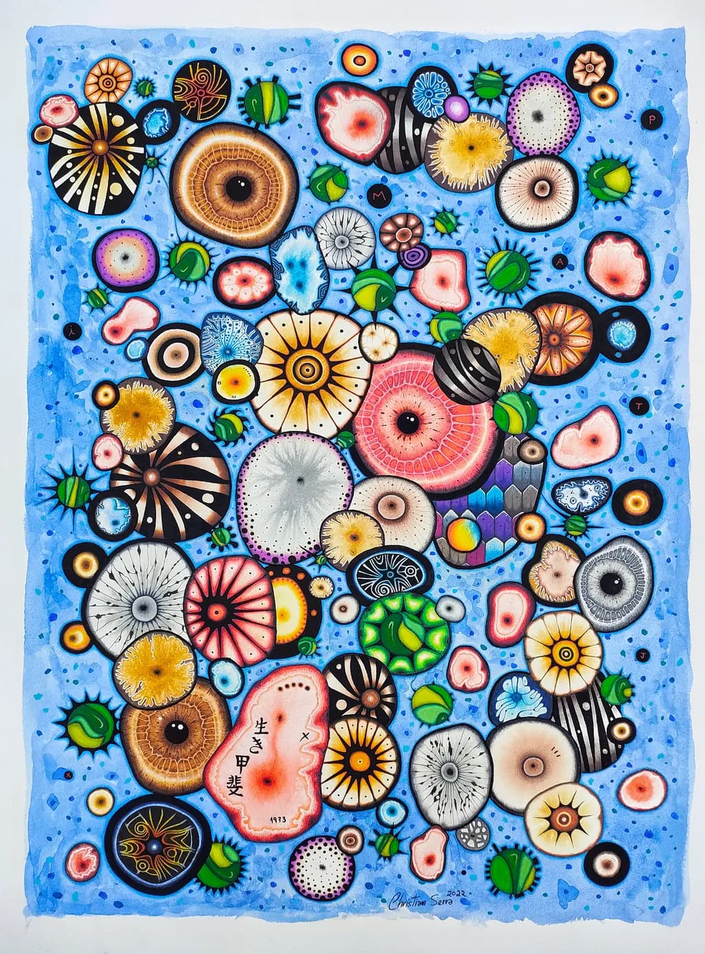 Vibrant Microcosm: A Colorful Exploration of Abstract Flora and Fauna