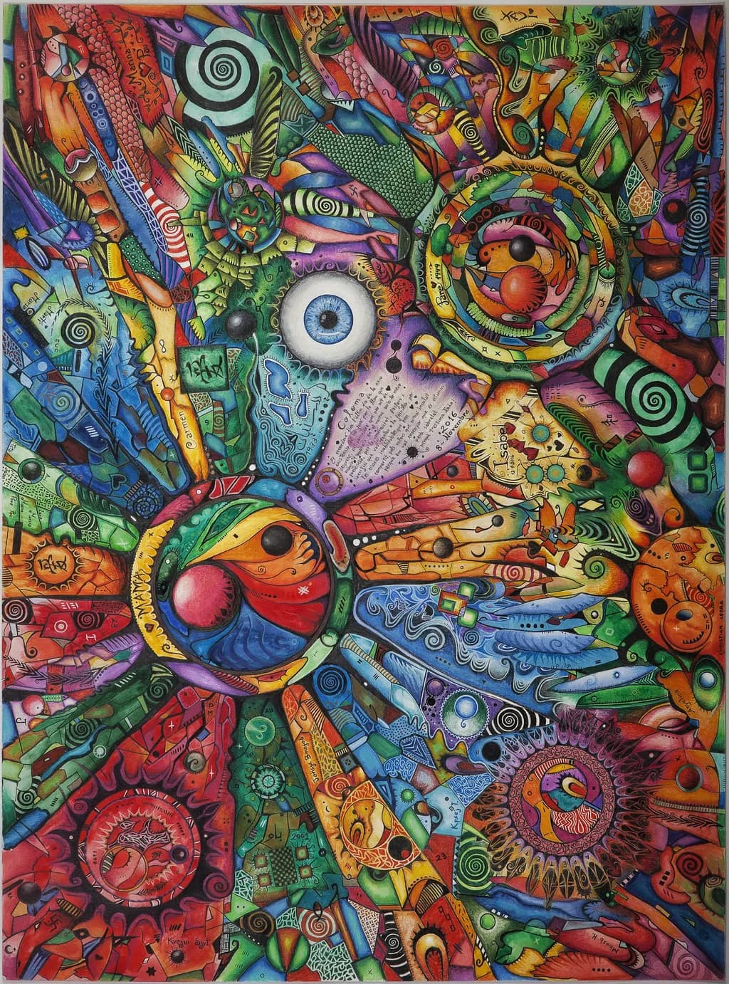 Vibrant Whirlwind: A Kaleidoscope of Color and Emotion