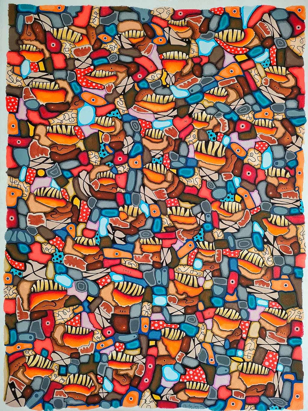 Vibrant Mosaic: A Playful Dance of Color and Form