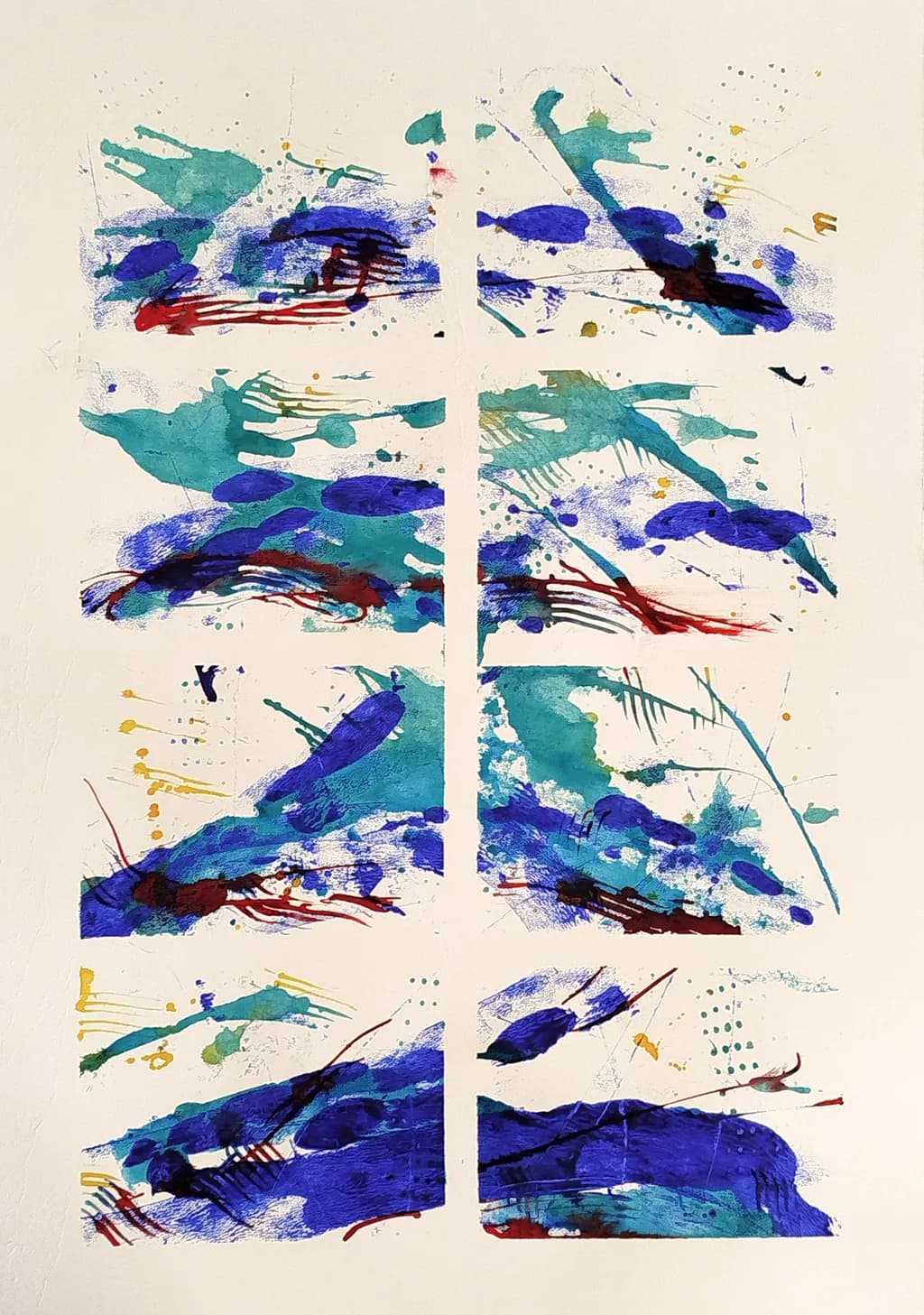 Vibrant Echoes: An Abstract Symphony of Color and Texture